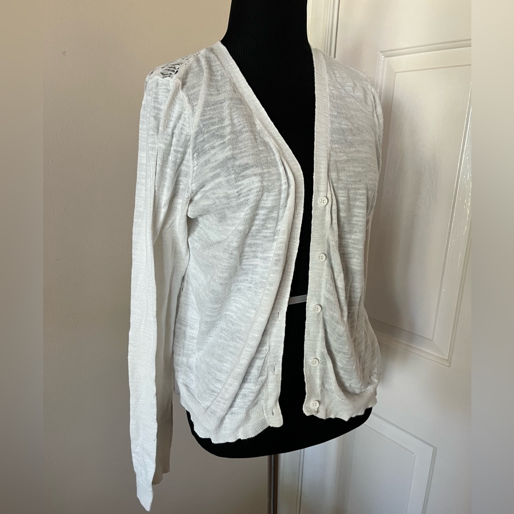 Cardigan Lc Lauren Conrad Lace Back M Cream